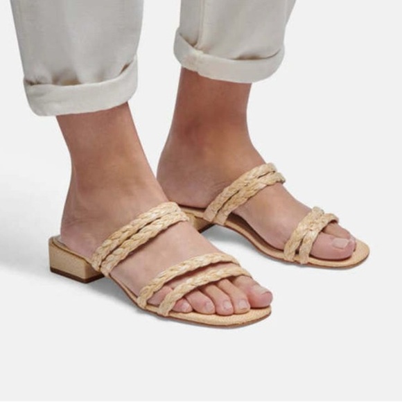 Women’s DOLCE VITA Haize raffia sandals- Size 8 - Picture 2 of 9